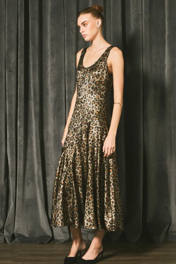 ENDLESS ROSE Tops*- Animal Leopard Print Maxi Dress ANIMALPRINT