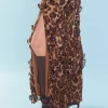 ENDLESS ROSE Tops*- Animal Print Ruffled Slip Maxi Dress ANIMALPRINT