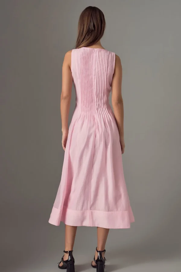 ENDLESS ROSE Tops*- Annabelle Pintuck Midi Dress PINK
