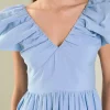 ENDLESS ROSE Tops*- Back Bow Tied Maxi Dress POWDERBLUE