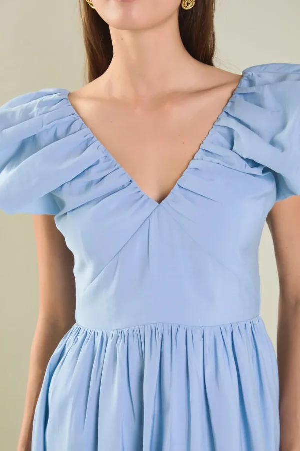 ENDLESS ROSE Tops*- Back Bow Tied Maxi Dress POWDERBLUE