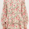 ENDLESS ROSE Tops*- Blooming Roses Floral Open Back Romper PINK