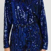 ENDLESS ROSE Tops*- Boat Neck Sequin Romper