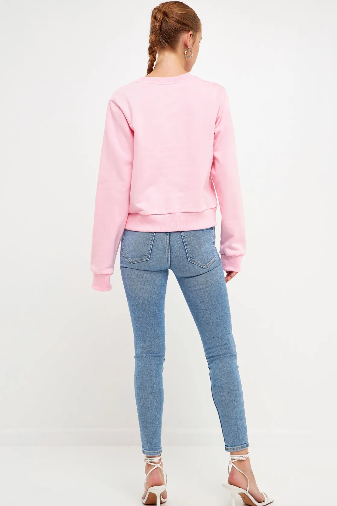 endless_rose__bonjour_let_2.webp ENDLESS ROSE Tops*- Bonjour Lettering Beads Sweatshirt