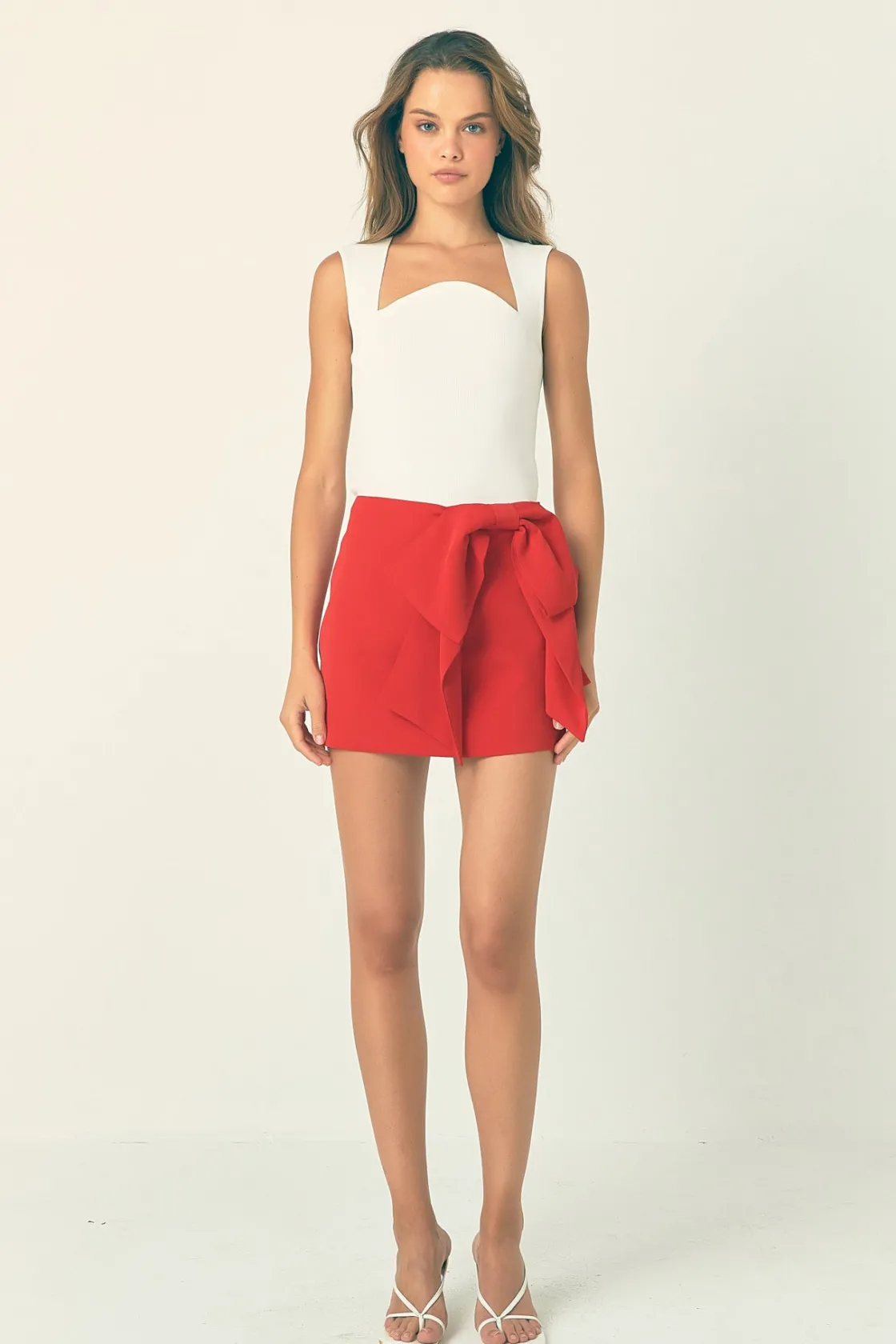 endless_rose__bow_mini_sk_14.webp ENDLESS ROSE Tops*- Bow Mini Skort