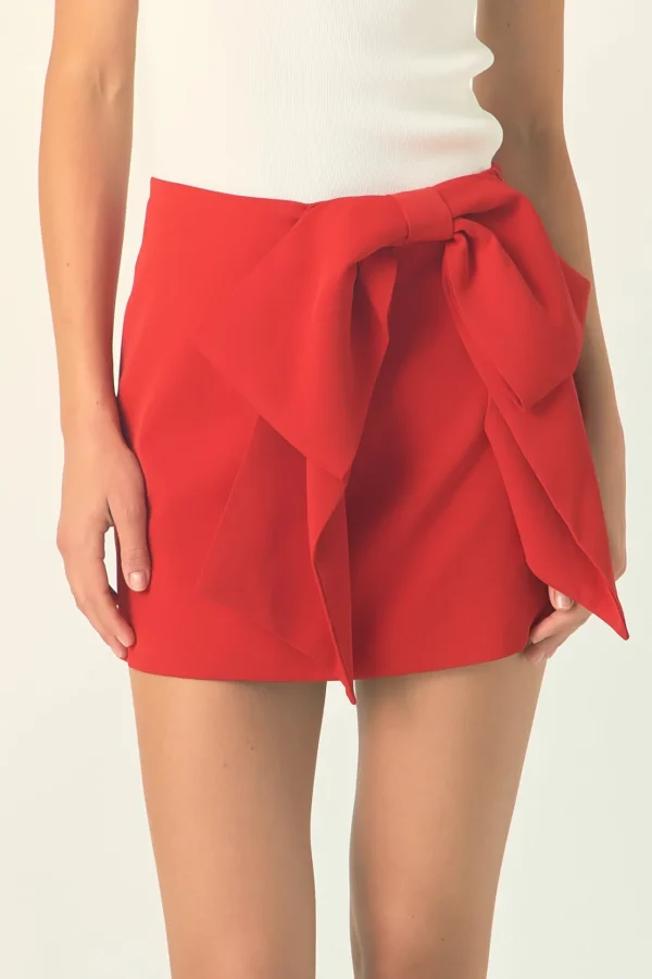 ENDLESS ROSE Tops*- Bow Mini Skort