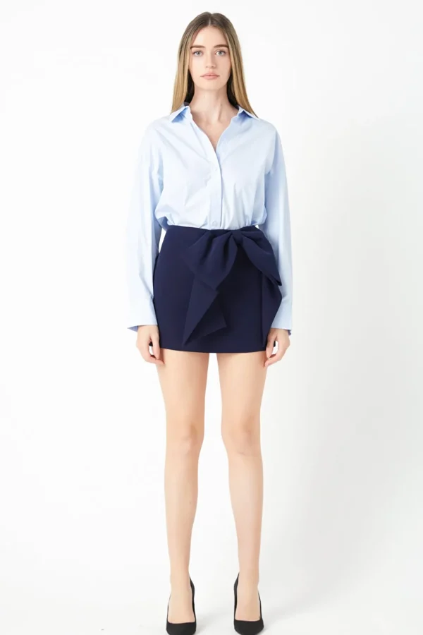 ENDLESS ROSE Tops*- Bow Mini Skort