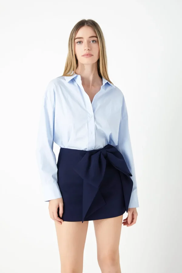ENDLESS ROSE Tops*- Bow Mini Skort