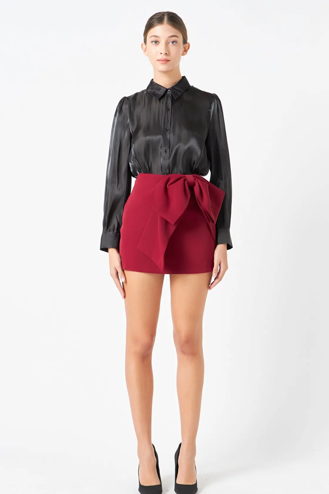 endless_rose__bow_mini_sk_24.webp ENDLESS ROSE Tops*- Bow Mini Skort