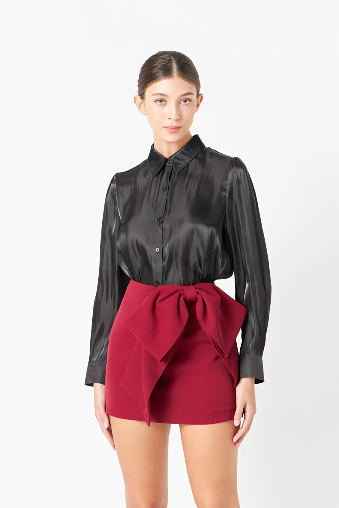 endless_rose__bow_mini_sk_28.webp ENDLESS ROSE Tops*- Bow Mini Skort