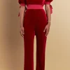 ENDLESS ROSE Tops | One Pieces*- Bow Tie Sleeve Velvet Jumpsuit ROUGE