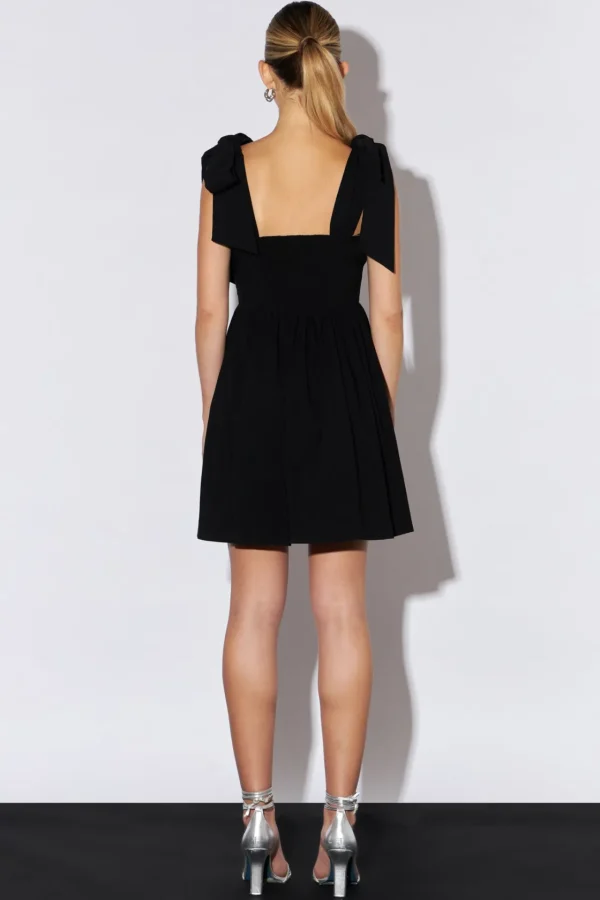 ENDLESS ROSE Tops*- Bowed Square Neckline Baby Doll Mini