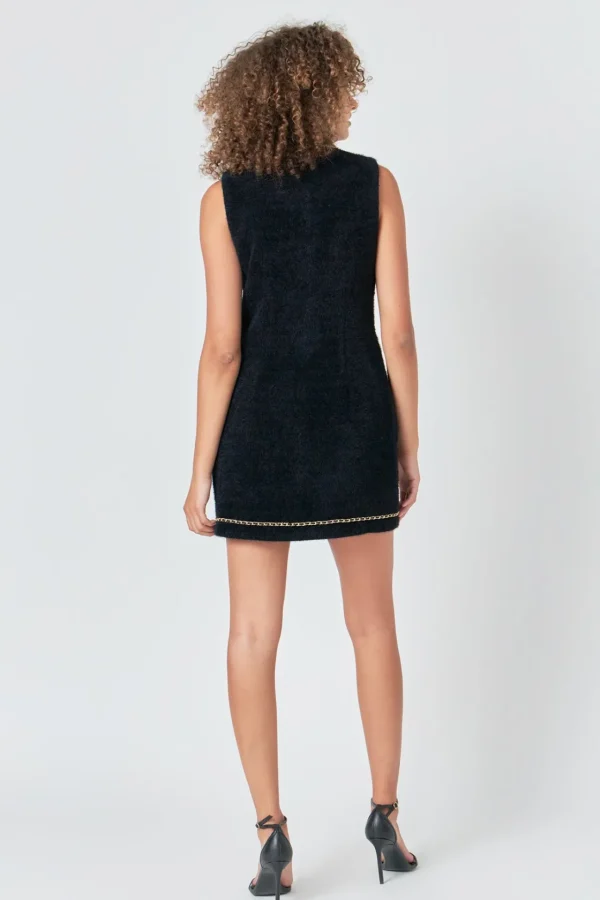ENDLESS ROSE Tops*- Chain Trimmed Mini Dress