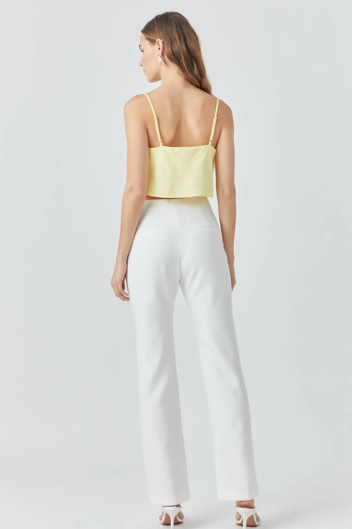 endless_rose__cowl_neck_c_2.webp ENDLESS ROSE Tops*- Cowl Neck Cropped Cami CREAMYYELLOW