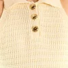 ENDLESS ROSE Tops*- Crochet Knit Midi Dress IVORY