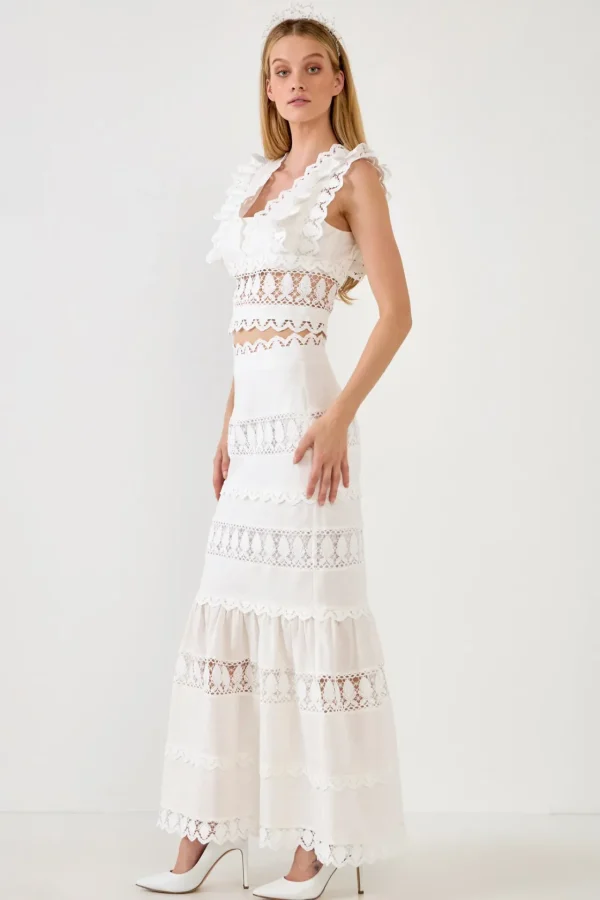 ENDLESS ROSE Tops*- Crochet Lace Crop Top