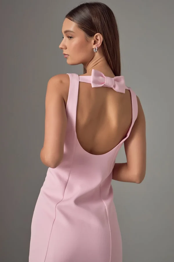 ENDLESS ROSE Tops*- Cutout Bow Fitted Mini Dress
