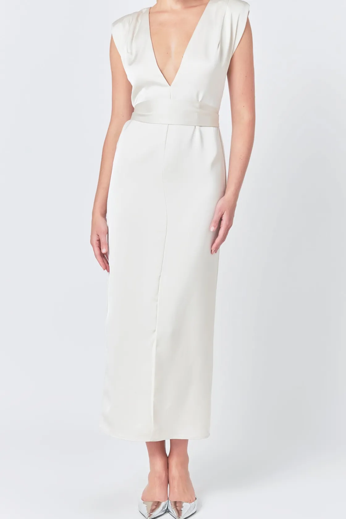 endless_rose__deep_v_maxi_0.webp ENDLESS ROSE Tops*- Deep V Maxi Dress CHAMPAGNE