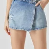 ENDLESS ROSE Tops*- Denim Skort