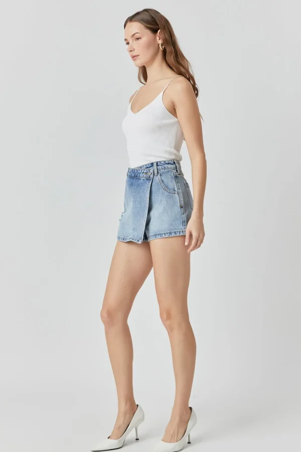ENDLESS ROSE Tops*- Denim Skort