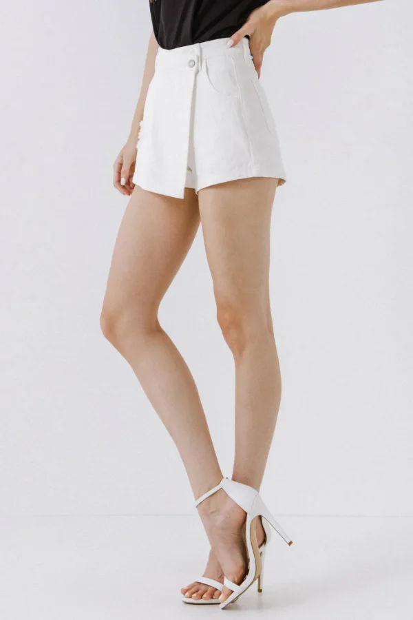 ENDLESS ROSE Tops*- Denim Skort