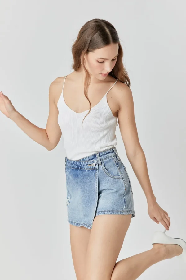 ENDLESS ROSE Tops*- Denim Skort