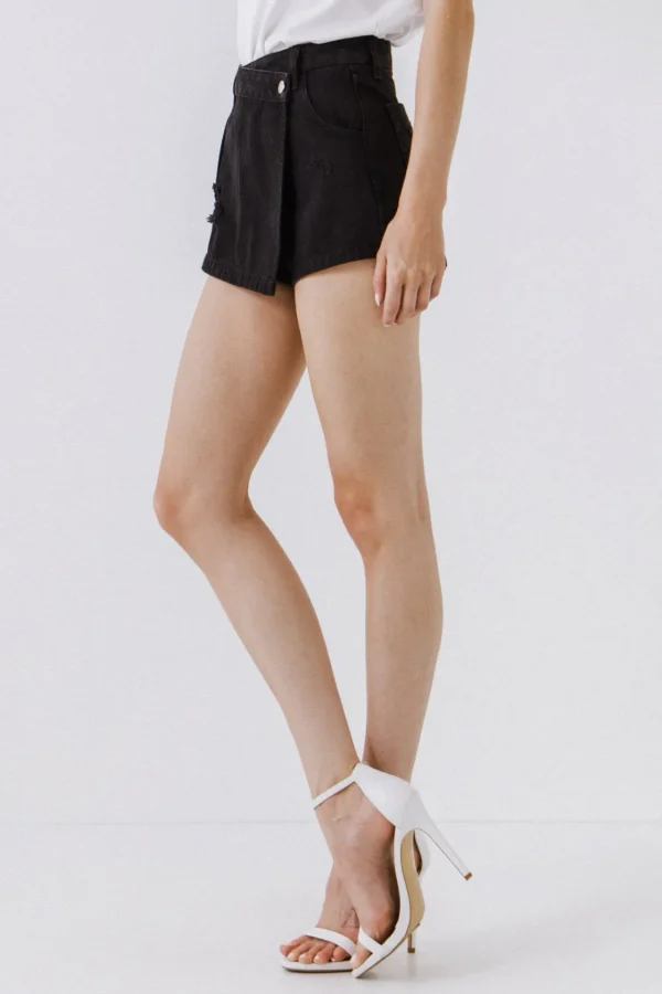 ENDLESS ROSE Tops*- Denim Skort