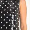 ENDLESS ROSE Tops*- Dot Sequin Mini Dress BLACK/WHITE
