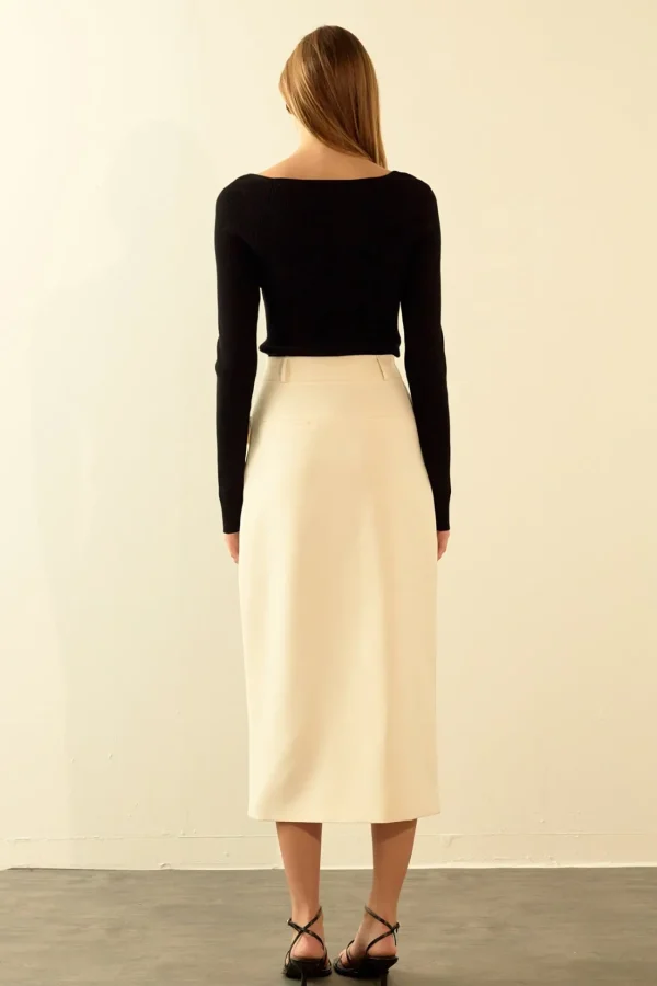 ENDLESS ROSE Tops*- Double Cut Out Knit Top