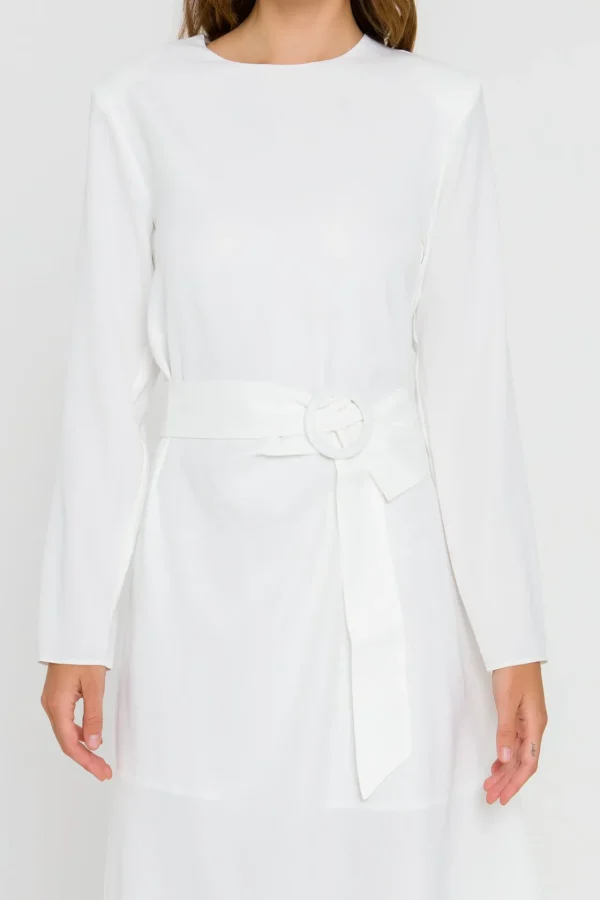 ENDLESS ROSE Tops*- Draped Dress With Belt