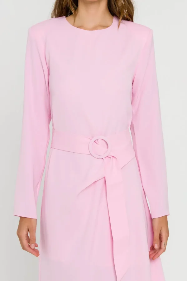 ENDLESS ROSE Tops*- Draped Dress With Belt