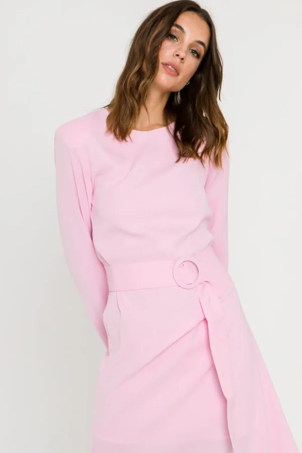 ENDLESS ROSE Tops*- Draped Dress With Belt