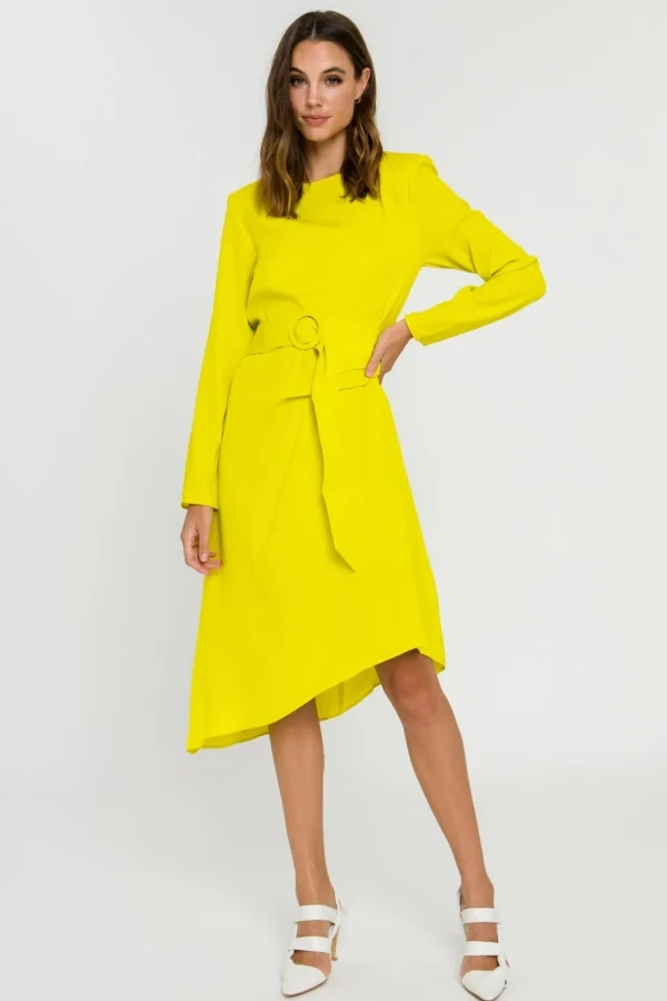 ENDLESS ROSE Tops*- Draped Dress With Belt
