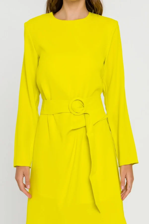 ENDLESS ROSE Tops*- Draped Dress With Belt