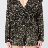 ENDLESS ROSE Tops*- Dual Colored Sequin Romper