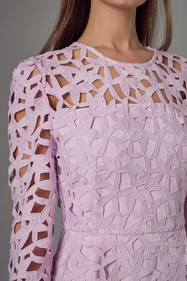 ENDLESS ROSE Tops*- Eyelet Structured Mini Dress