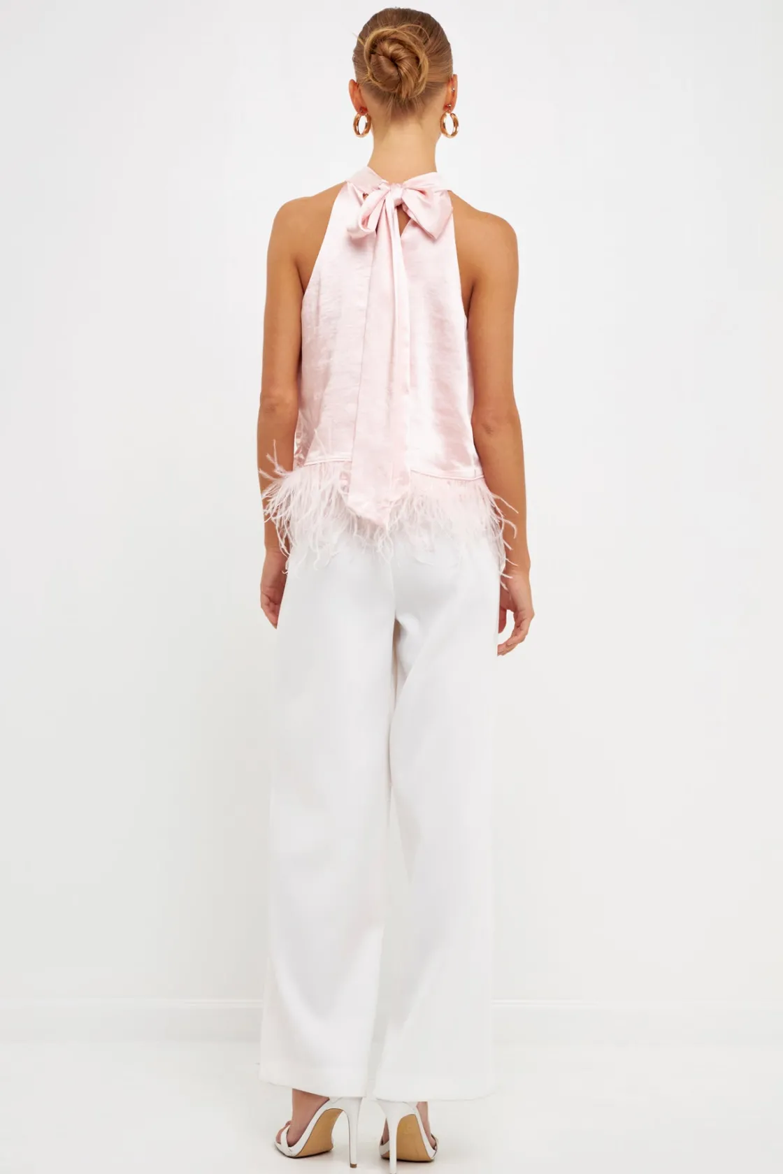 endless_rose__feather_tri_8.webp ENDLESS ROSE Tops*- Feather Trim Top