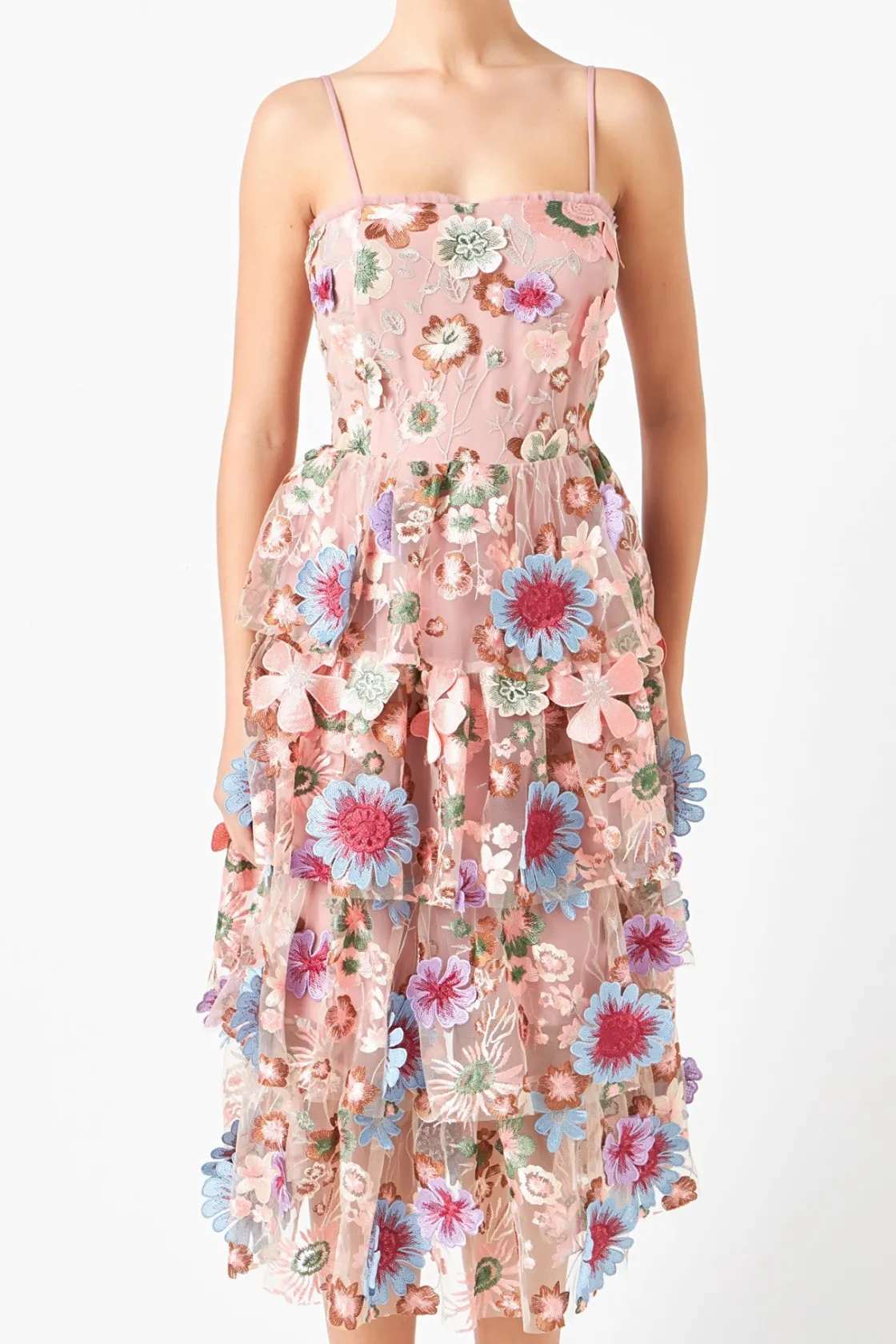endless_rose__floral_embr_0-2.webp ENDLESS ROSE Tops*- Floral Embroidered Midi Dress MAUVEMULTI