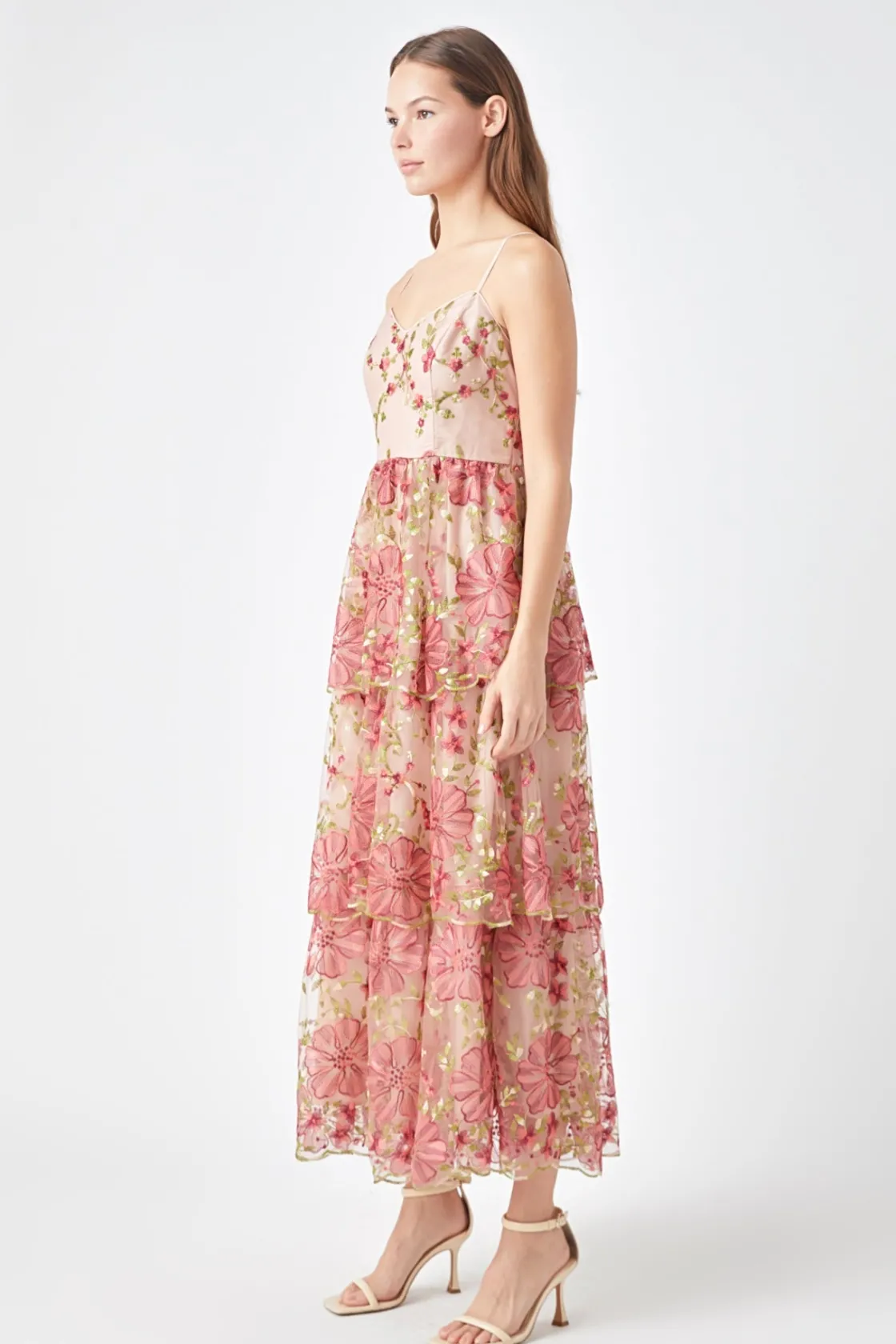 endless_rose__floral_embr_1-1.webp ENDLESS ROSE Tops*- Floral Embroidered Maxi Dress PINK