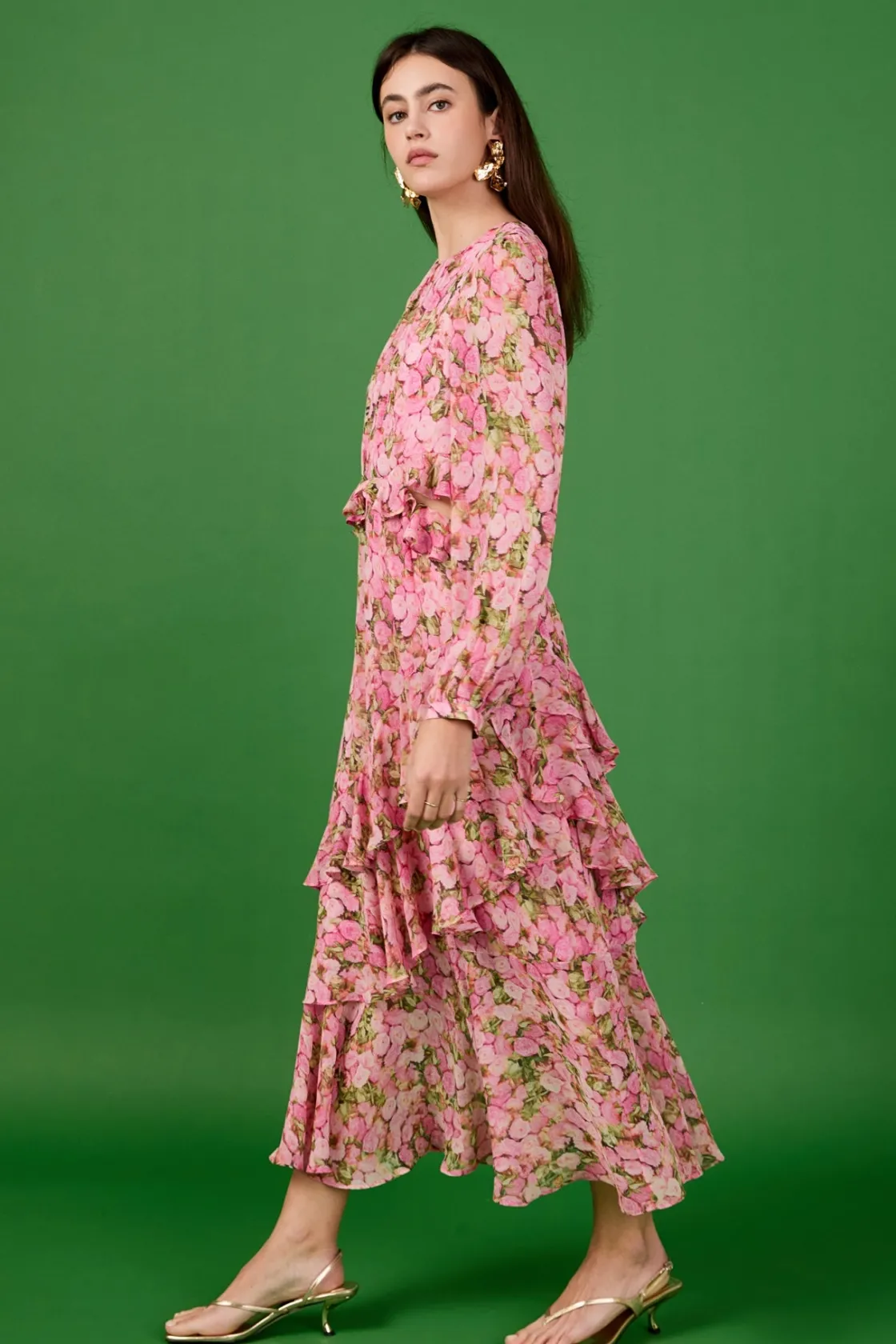 endless_rose__floral_prin_1-1.webp ENDLESS ROSE Tops*- Floral Print Off Waist Dress PINKMULTI