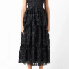 ENDLESS ROSE Tops*- Floral Tiered Midi Dress BLACK