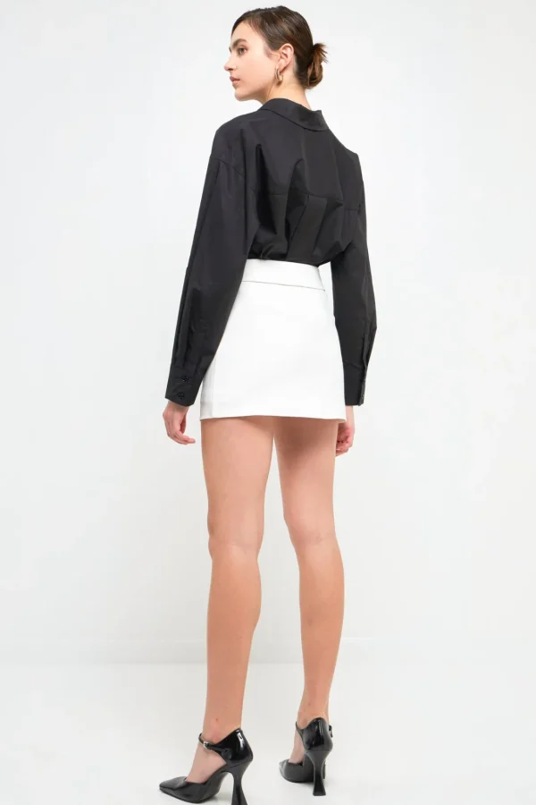 ENDLESS ROSE Tops*- Fold Waist Mini Skort