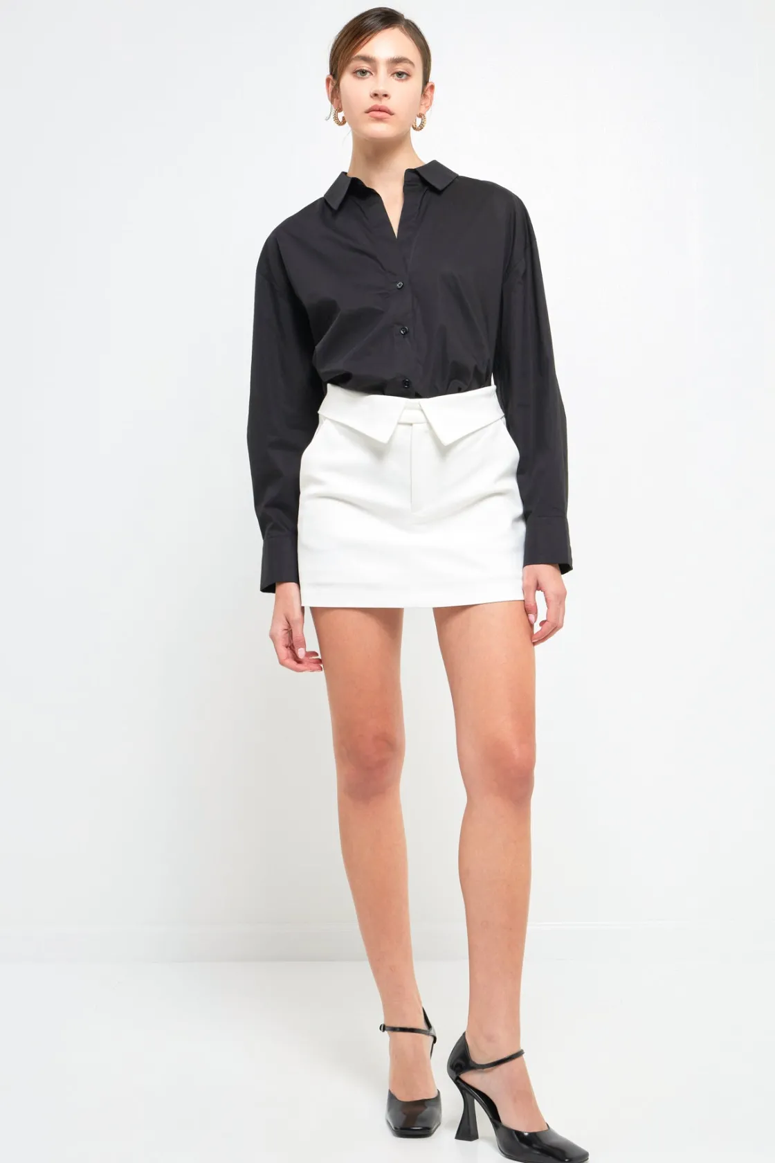 endless_rose__fold_waist__9.webp ENDLESS ROSE Tops*- Fold Waist Mini Skort