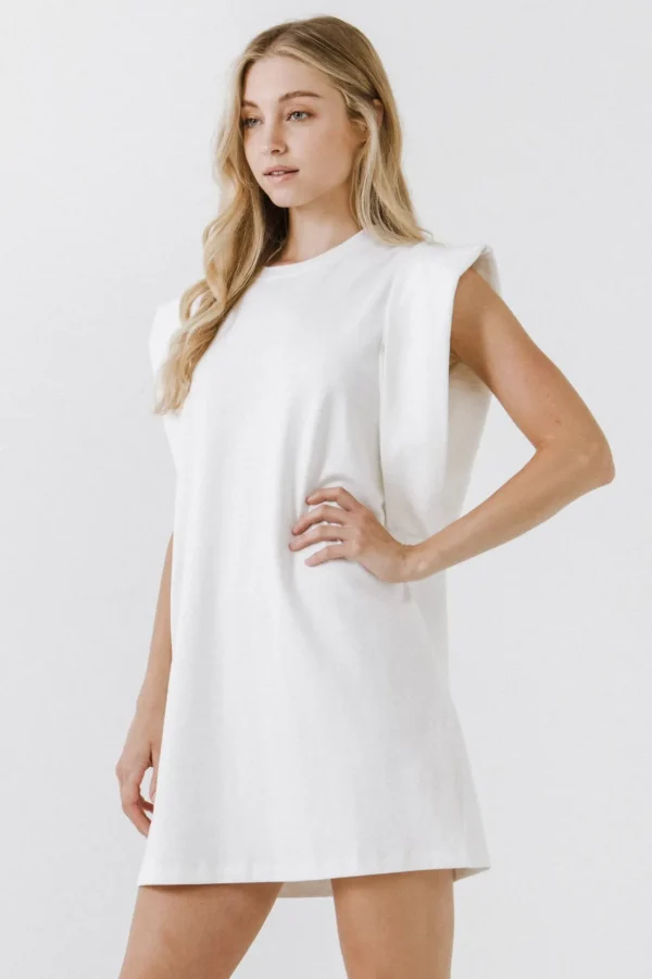 ENDLESS ROSE Tops*- Folded Detail Mini Dress