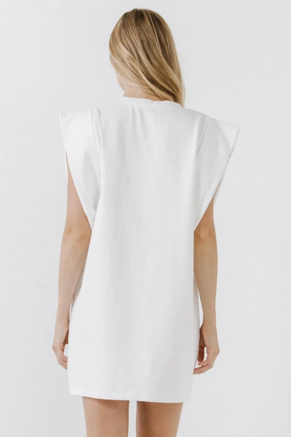ENDLESS ROSE Tops*- Folded Detail Mini Dress