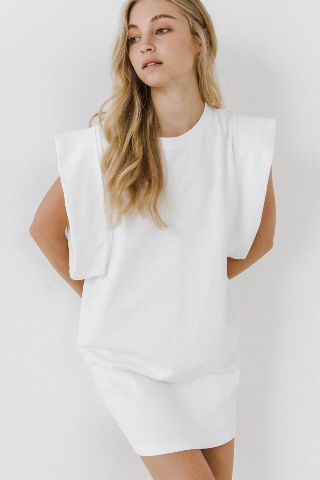 endless_rose__folded_deta_3.webp ENDLESS ROSE Tops*- Folded Detail Mini Dress