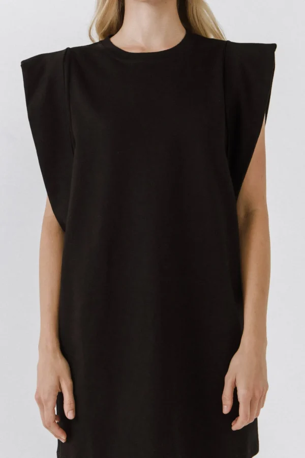 ENDLESS ROSE Tops*- Folded Detail Mini Dress