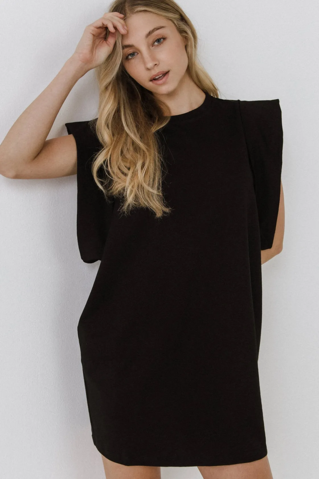 endless_rose__folded_deta_8.webp ENDLESS ROSE Tops*- Folded Detail Mini Dress