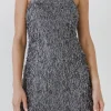 ENDLESS ROSE Tops*- Fringed Flare Mini Dress