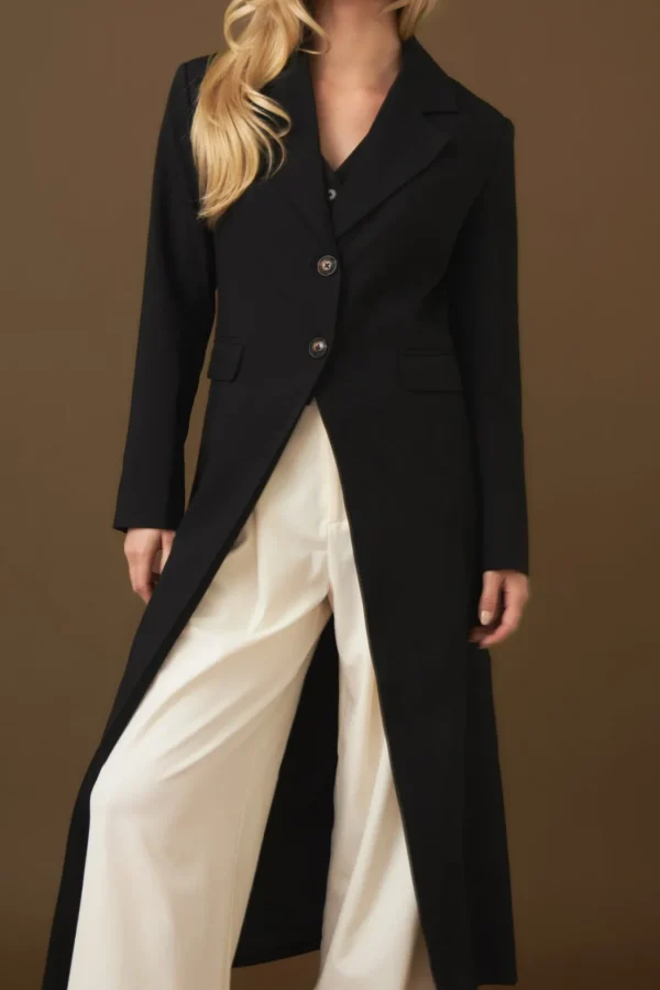 ENDLESS ROSE Tops*- Front Slit Long Jacket